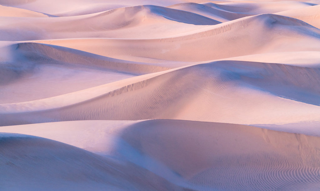 Death Valley dunes at dusk - By Cliff Zenor