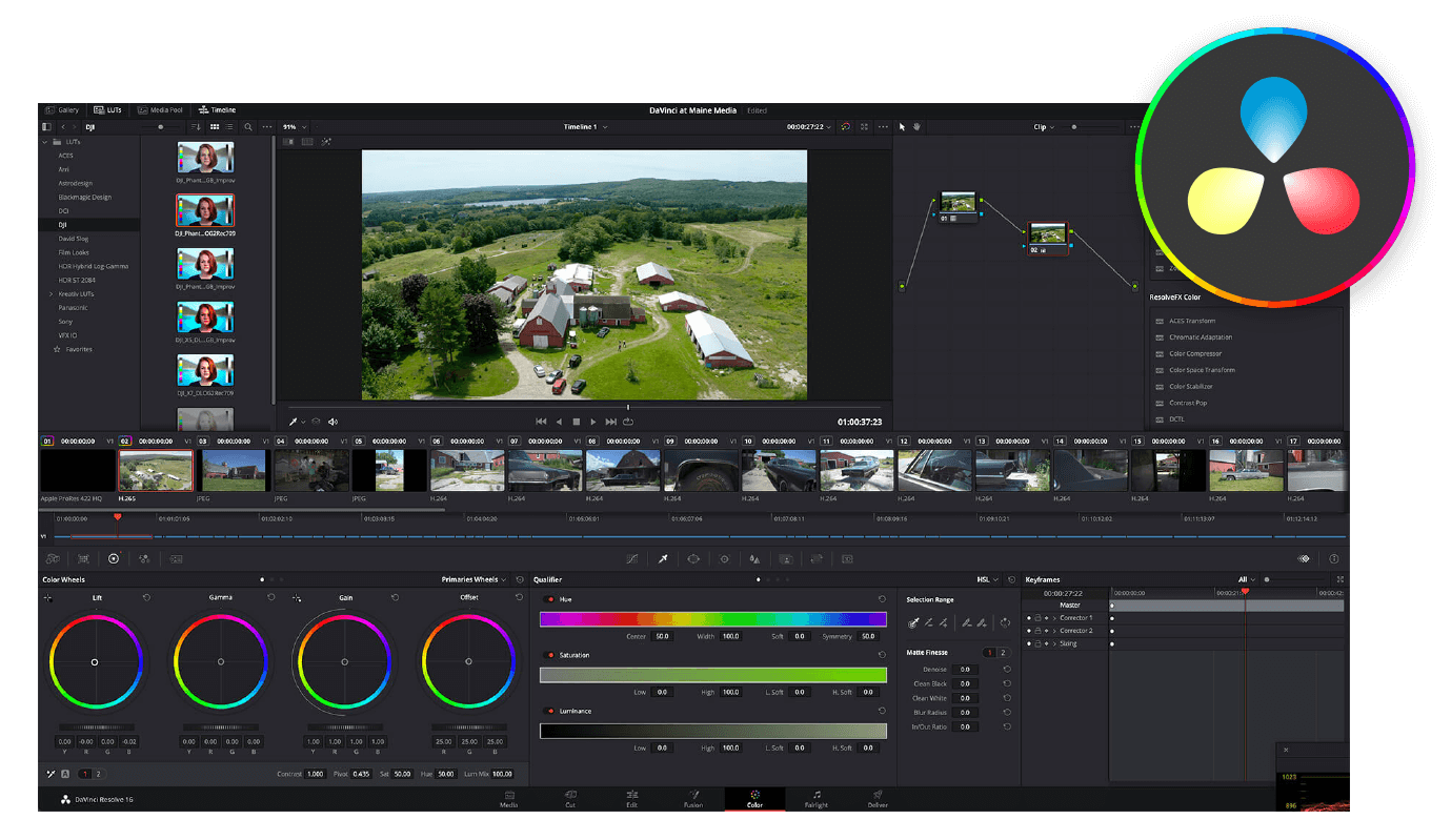 Introduction to DaVinci Resolve - Color interface