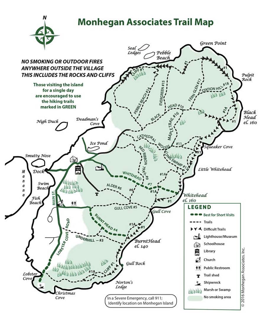 The Monhegan Trail Map
