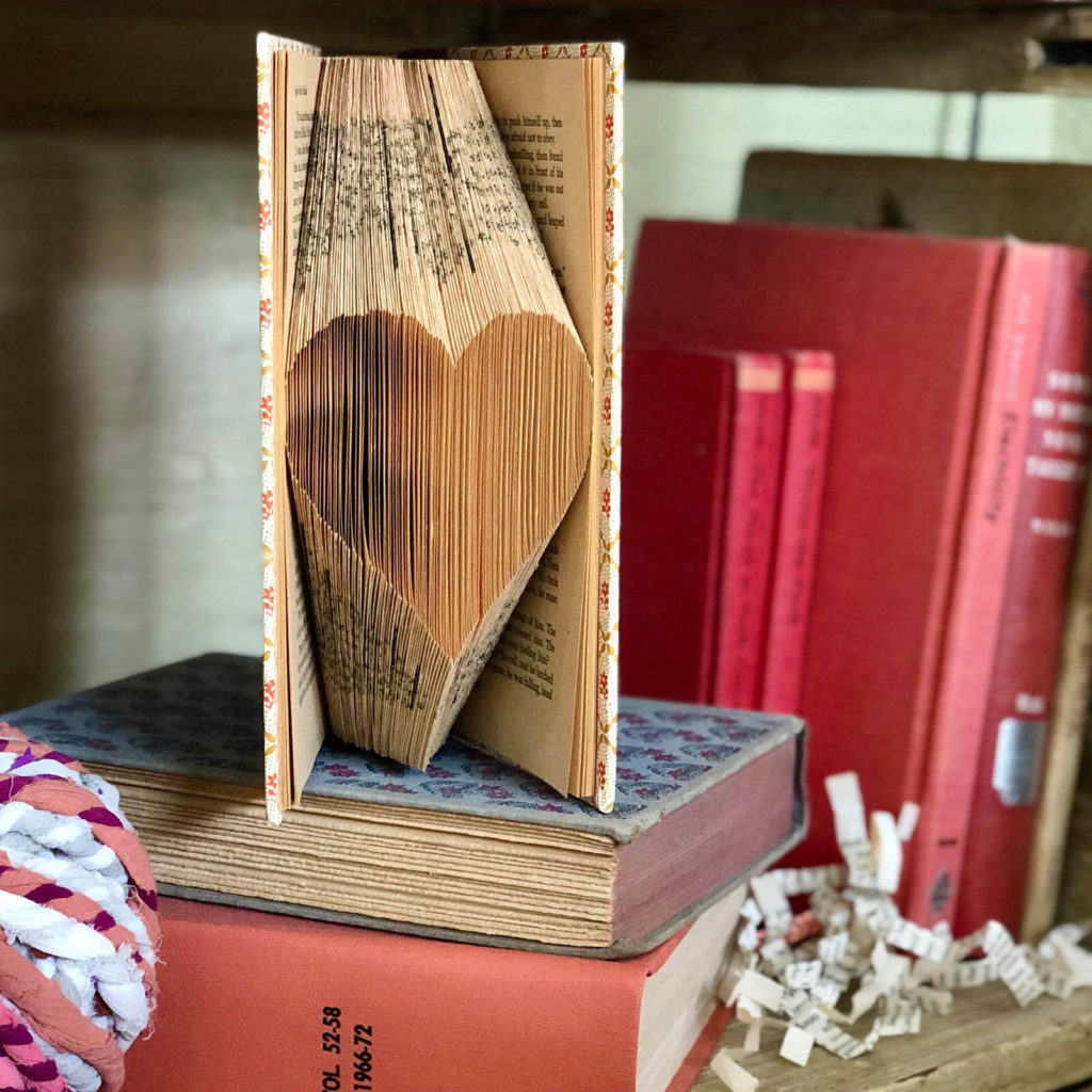 Carly Frei - Sculptural Folded Books - Heart Shaped Book