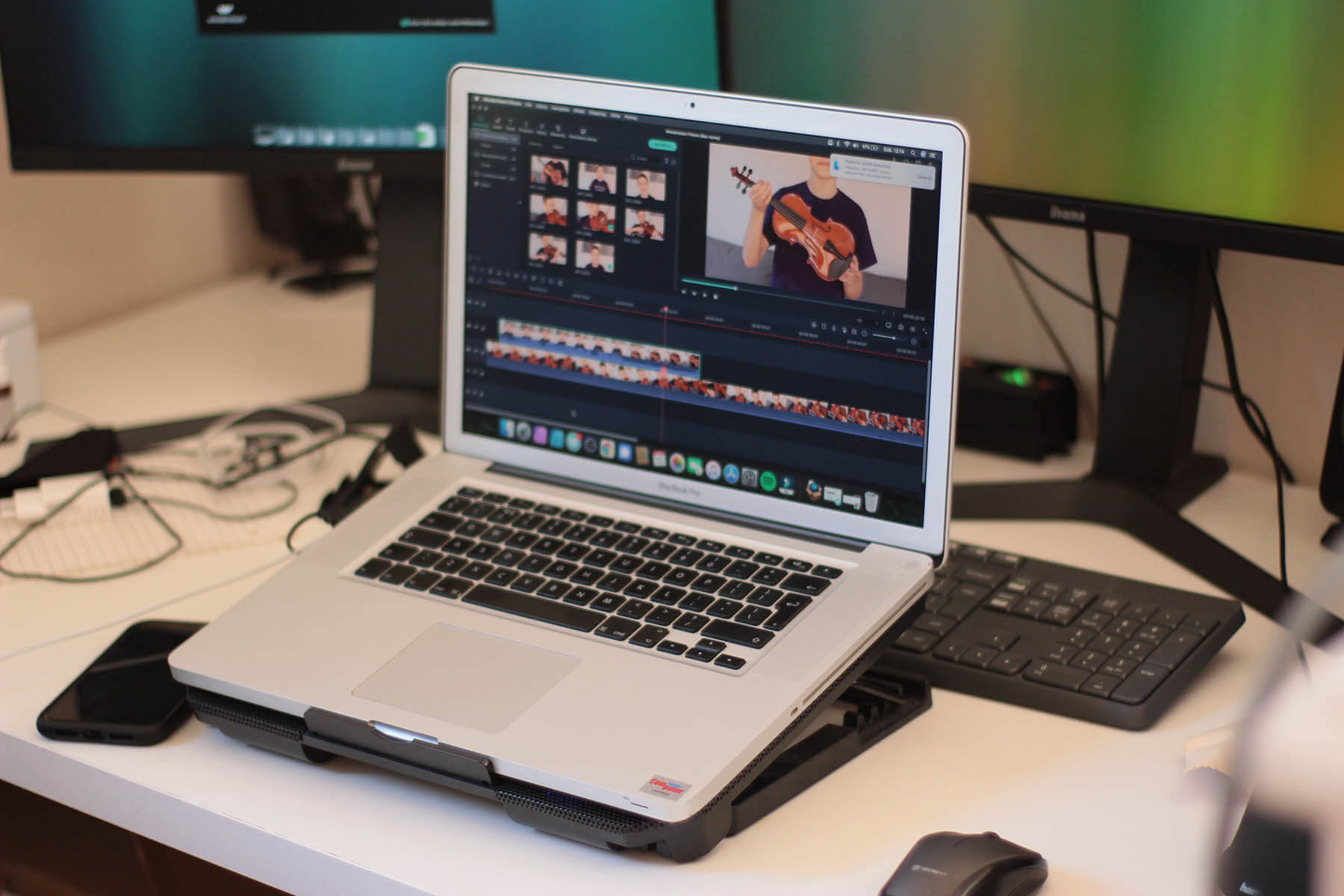 Introduction to Final Cut Pro on a laptop
