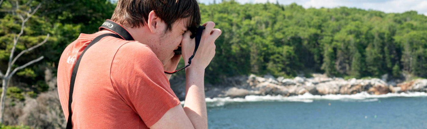 Summer Academy photographer capturing the spectacular coastal landscape of Maine