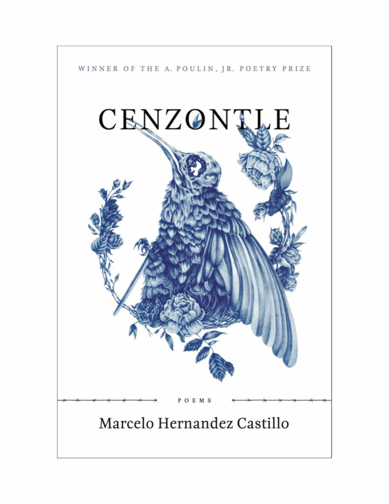 Castillo is author of Cenzontle, chosen by Brenda Shaughnessy as the winner of the 2017 A. Poulin Jr. prize and winner of the 2018 Northern California Book Award. Cenzontle maps a parallel between the landscape of the border and the landscape of sexuality through surreal and deeply imagistic poems.