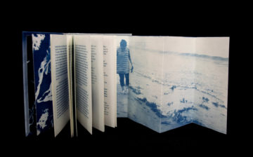 Make a cyanotype book at home - example of a cyanotype book.