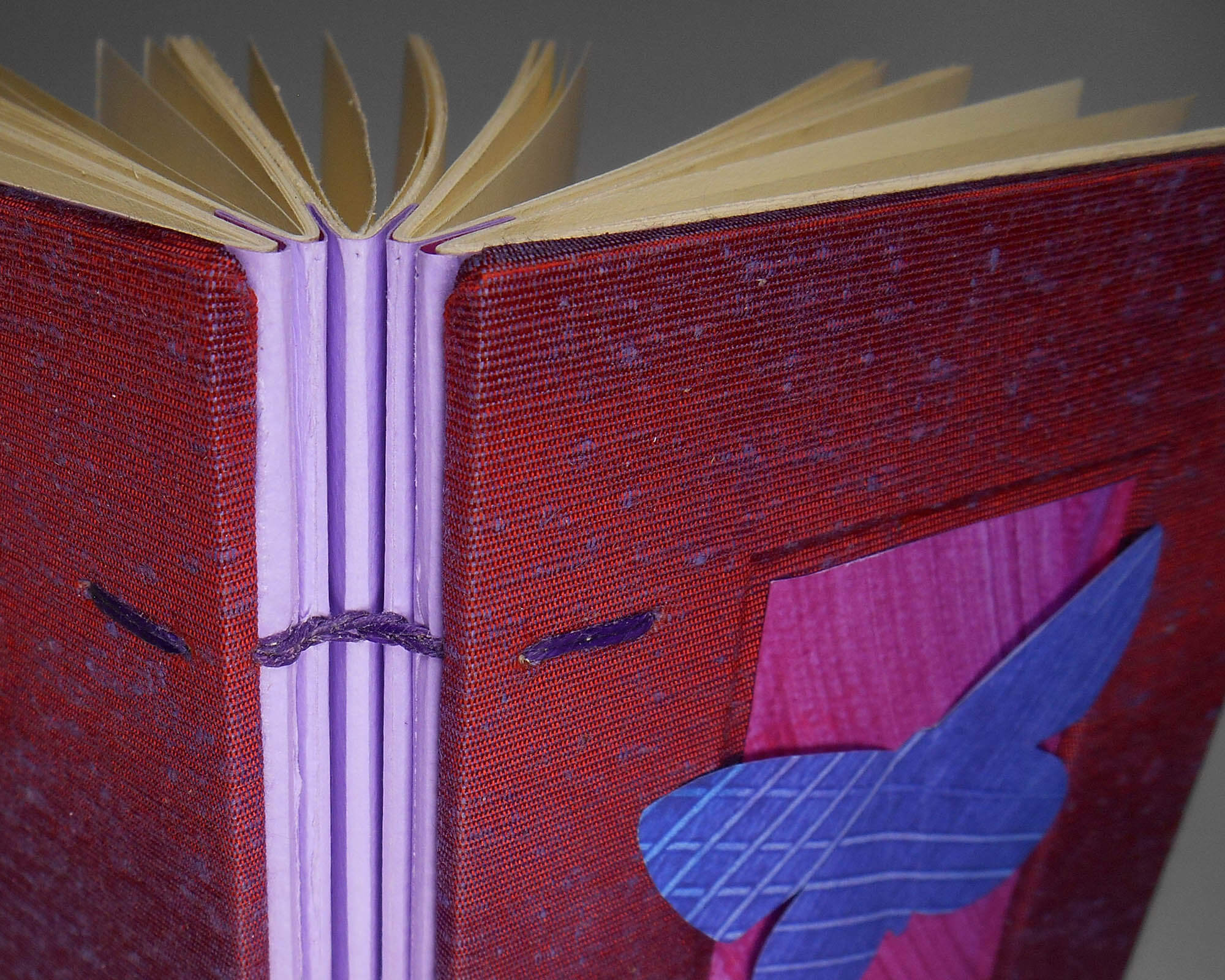 A Modern Coptic Handbound Book closeup - by Joelle Webber