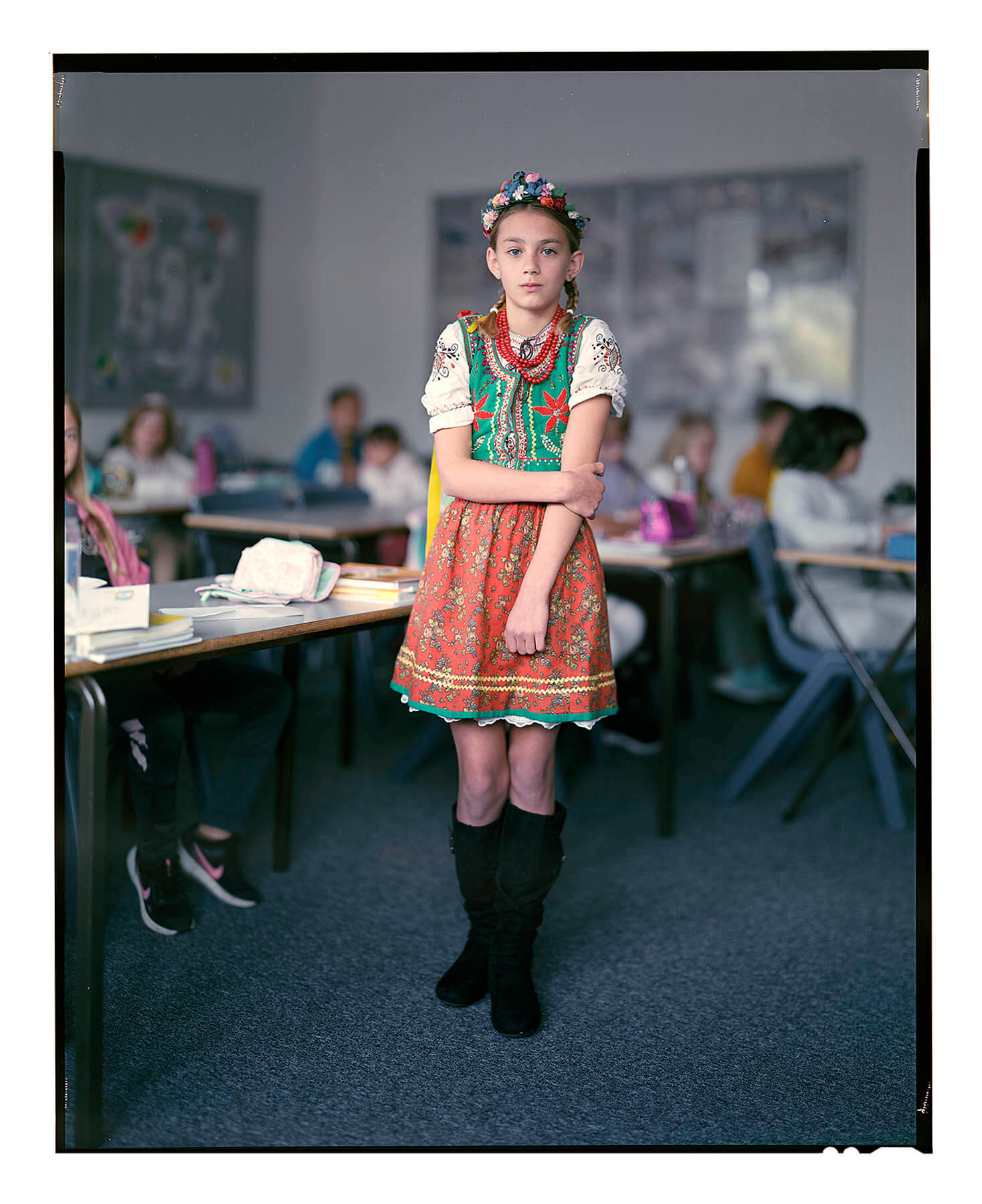 Emilia, 12, Polish School, Aylesbury, England. From the series 'Saturday School'.