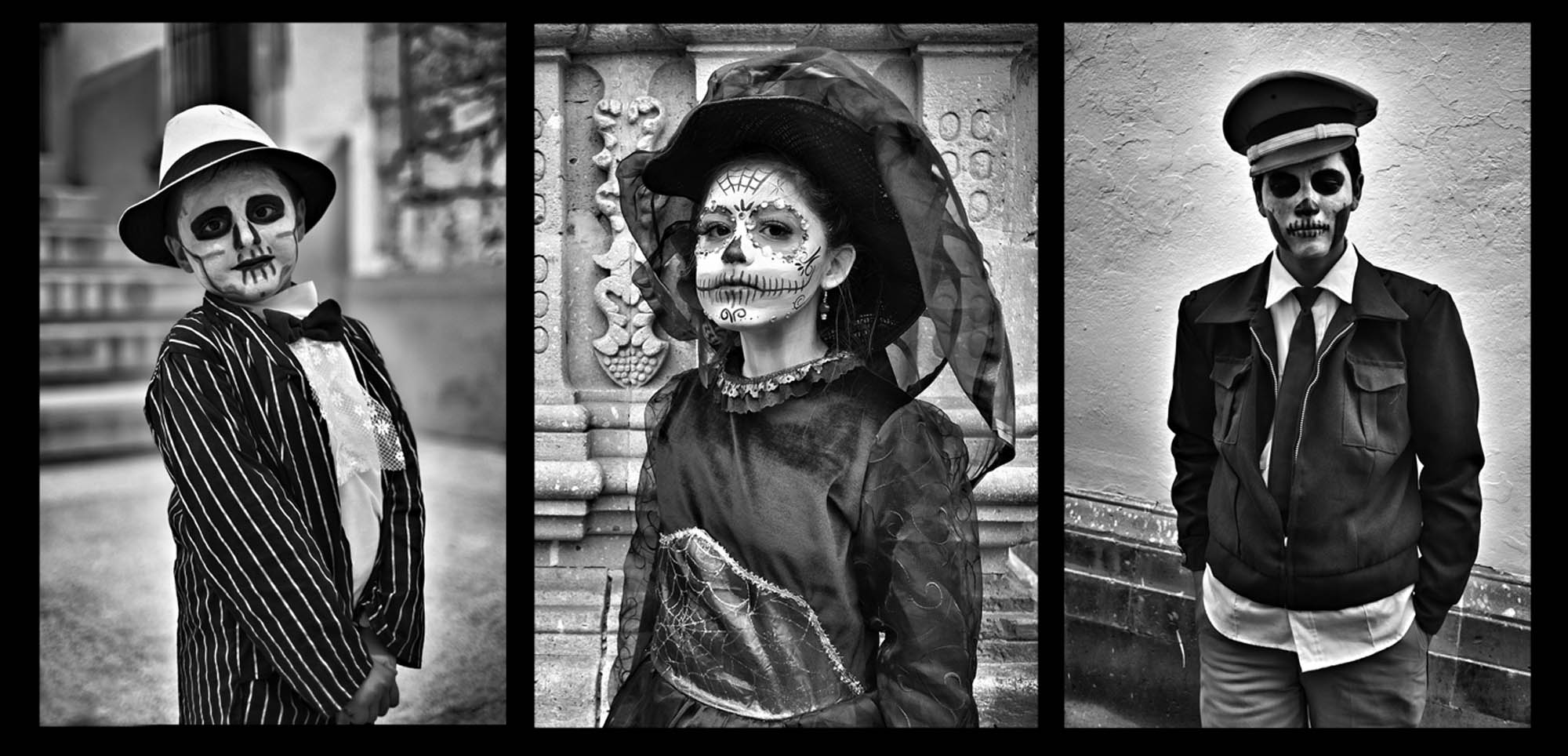 Day of the Dead Children in triptych from the Death in Mexico series - By David Brommer
